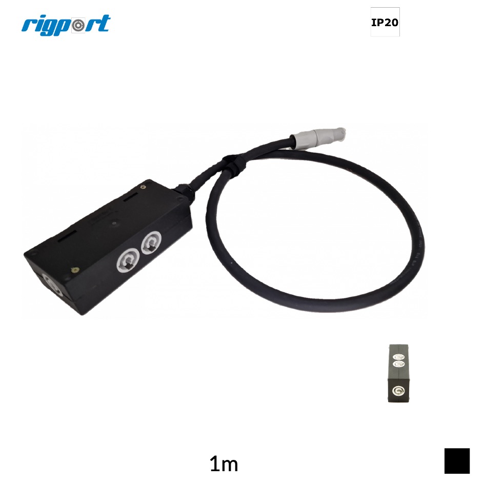 Rigport L1bus-1m powerCON » 03x powerCON, TITANEX 3G2.5, 1m, schwarz
