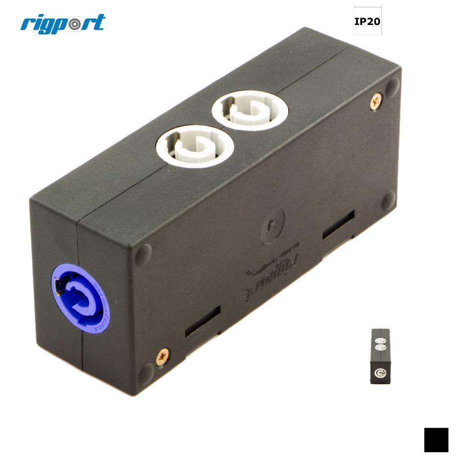 Rigport L1 powerCON blau » 03xpowerCON grau, schwarz