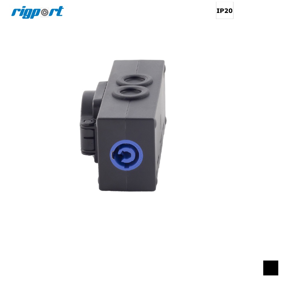 Rigport L1S1 powerCON blue » SchukoD, black