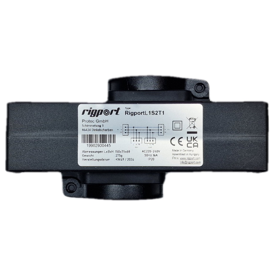 Rigport L1S2T1 powerCON TRUE 1 » 02 x SchukoD, black - Image 7
