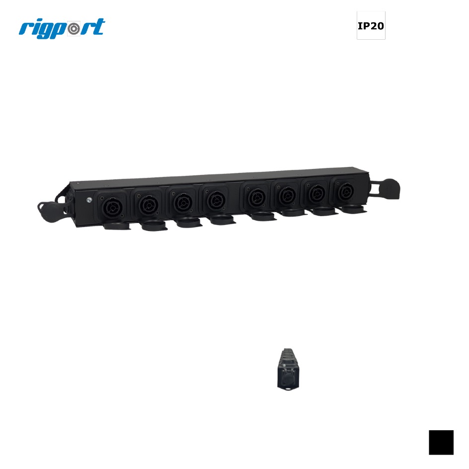 Rigport 8xT1 powerCON TRUE 1 » 08xpowerCON TRUE 1, noir