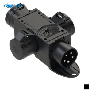 Rigport CEE32+ Distributeur triple, noir