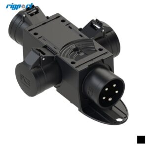 Rigport CEE32+ triple distributor, black