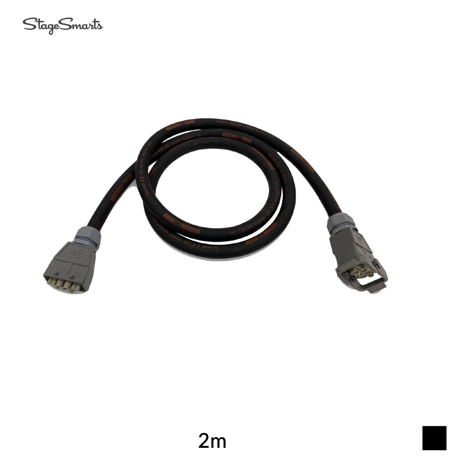 Stagesmarts ANSCHLUSSKABEL Harting 63A » Harting 63A, TITANEX 5G16, 2m, schwarz