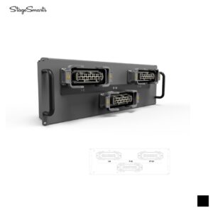 Stagesmarts C72TV Output module 3xHarting HAN16, 8 channels, black
