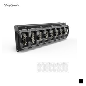 Stagesmarts C72TV Module de sortie 8xHarting HAN16, 6 canaux, noir