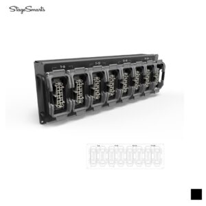 Stagesmarts C72TV Output module 8xHarting HAN16, 6 channels, black