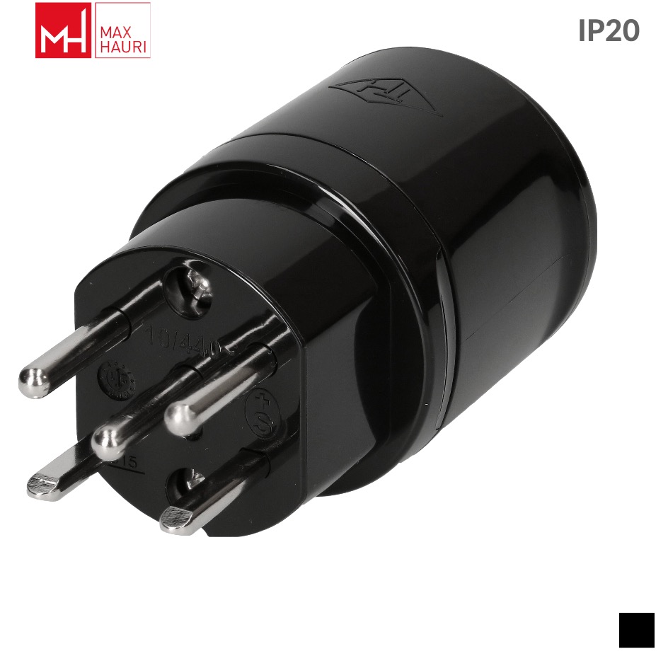 Max Hauri TH T15, 3LNPE Cable plug, Screw contact, black