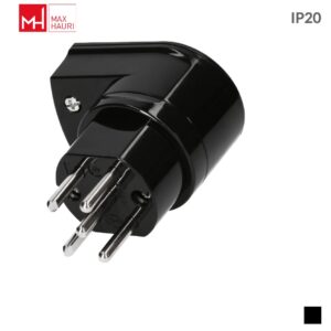 Max Hauri TH T15, 3LNPE Kabelstecker gewinkelt 90°, Schraubkontakt, schwarz