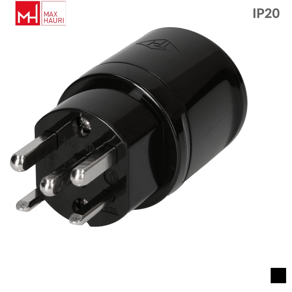 Max Hauri TH T25, 3LNPE Cable plug, Screw contact, black