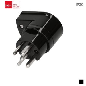Max Hauri TH T25, 3LNPE Kabelstecker gewinkelt 90°, Schraubkontakt, schwarz