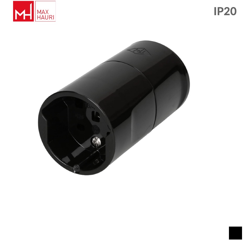 Max Hauri TH T25, 3LNPE Cable socket, Screw contact, black