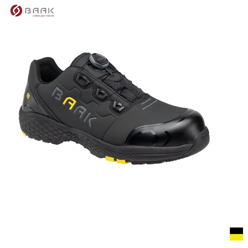 Baak®Go&Relax ALEX Safety Low Shoe S3S FO HRO LG SC SR ESD, blackyello