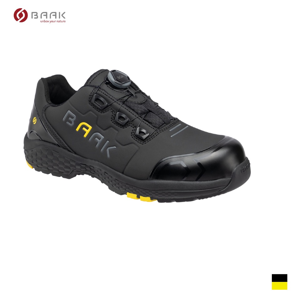Baak®Go&Relax ALEX Sicherheitshalbschuh S3S FO HRO LG SC SR ESD, schwarzgelb