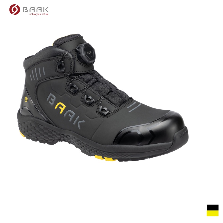 Baak®Go&Relax ALEXANDER Safety Shoe S3S FO HRO LG SC SR ESD, blackyello