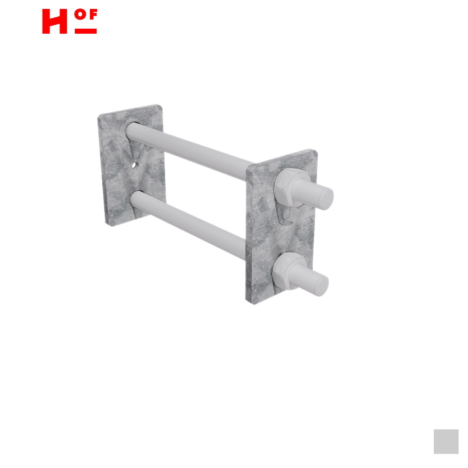 HOF HOFBOLT 200-2 Bolt Connector long, Aluminium roughly