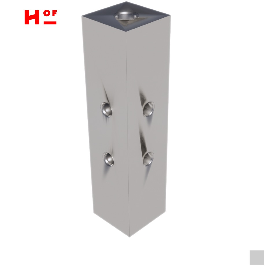 HOF HOFBOLT 200-2 Connecteur d'angle, Aluminium bruux
