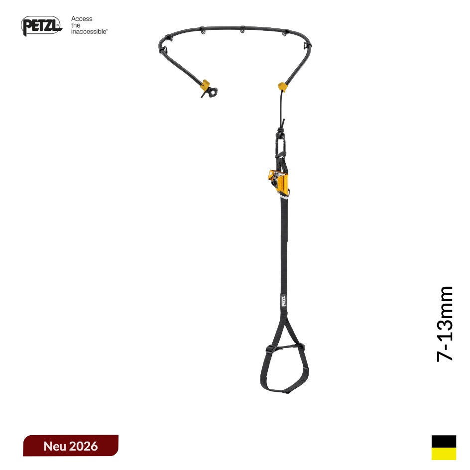 Petzl Set KNEE ASCENT, 7-13mm, schwarzgelb