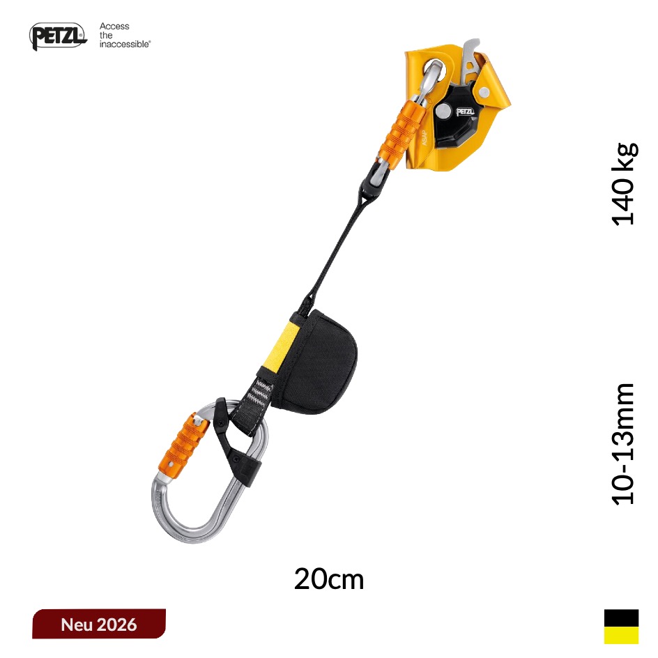 Petzl ASAP® KIT ASAP'SORBER 20, 10-13mm, 140kg, noirjaune, 20cm