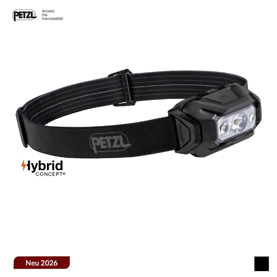 Petzl ARIA® 2 RGBW 450 lumen, Rouge, vert, bleu, blanc, noir