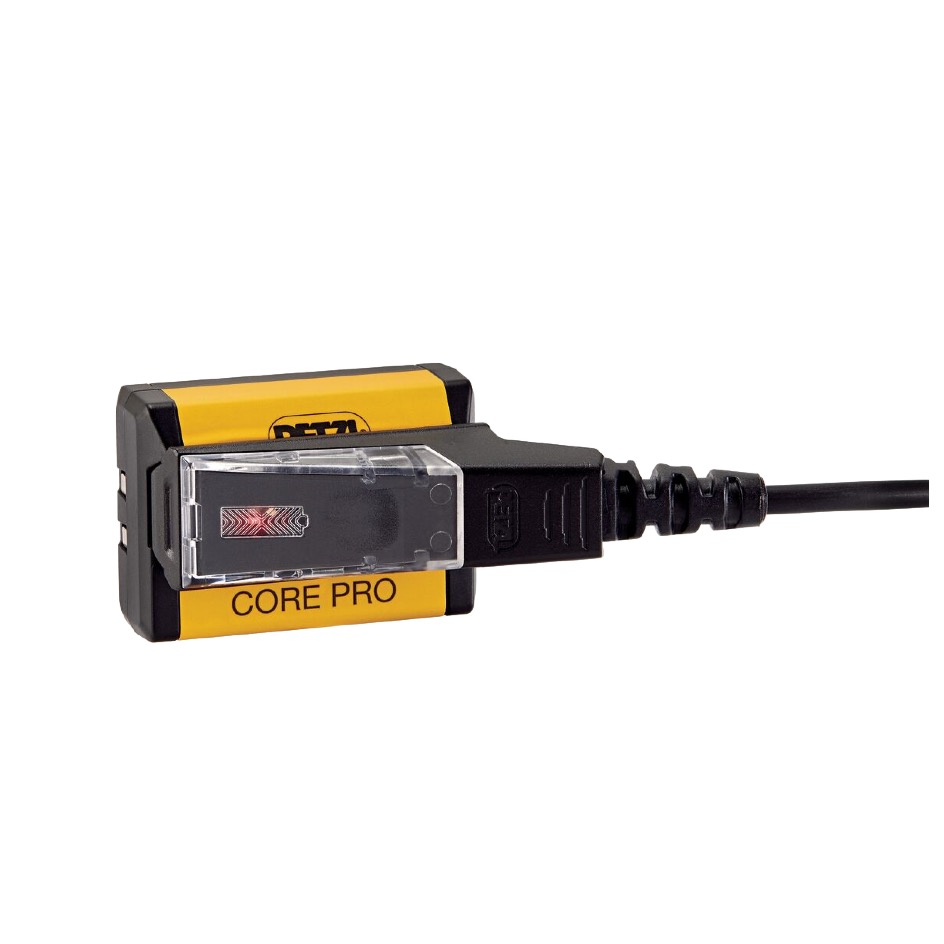 Petzl CORE PRO Lithium-Ion, 3.6V, 1.25Ah, 4.5Wh, Ladedauer 3.5h, gelbschwarz – Bild 3