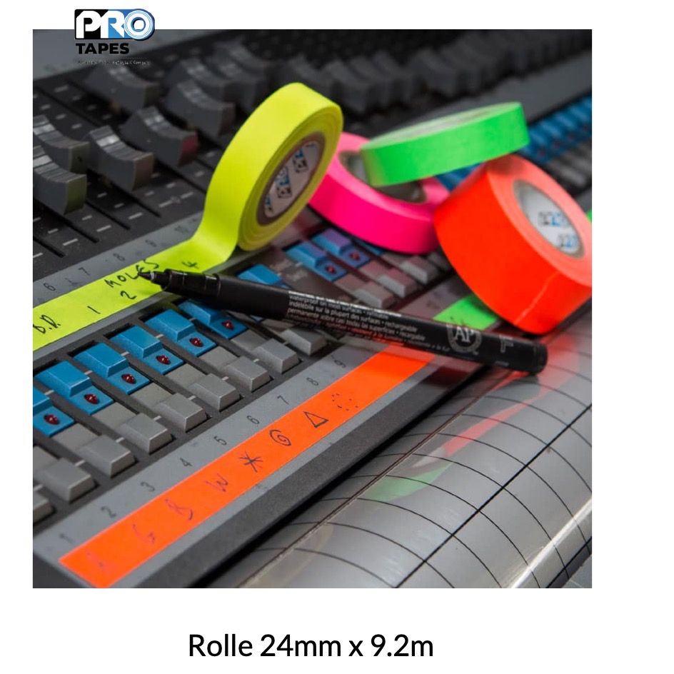 Pro Tapes CONSOLE TAPE FLUORESCENT Rolle 24mm x 9.2m