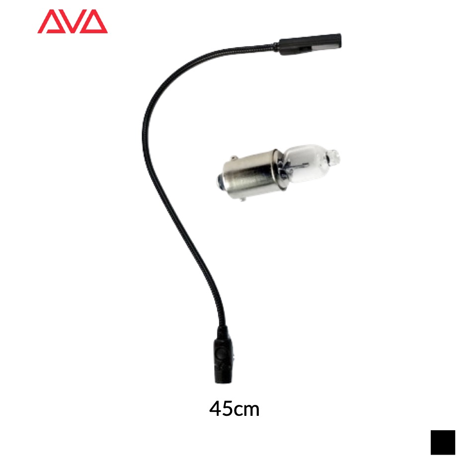 Avolites Lampe col de cygne halogène XLR3 ARENA, TIGER TOUCH II, noir, 45cm