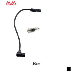Avolites Gooseneck lamp halogen XLR3 90° Diamond 7,  SAPPHIRE TOUCH, black, 30cm