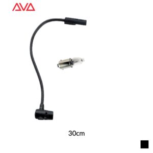 Avolites Lampe col de cygne halogène XLR3 90° Diamond 7, SAPPHIRE TOUCH, noir, 30cm