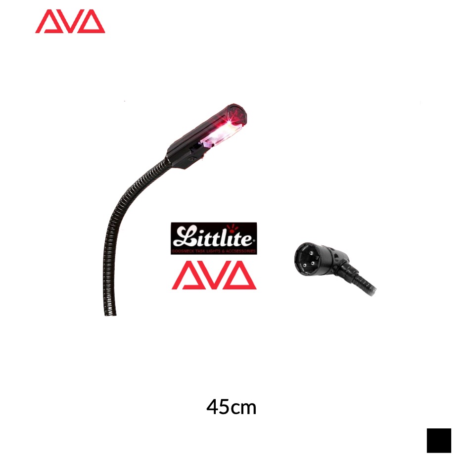 Avolites Gooseneck light LED XLR4 90° long DIAMOND 9, 4000K, black, 45cm