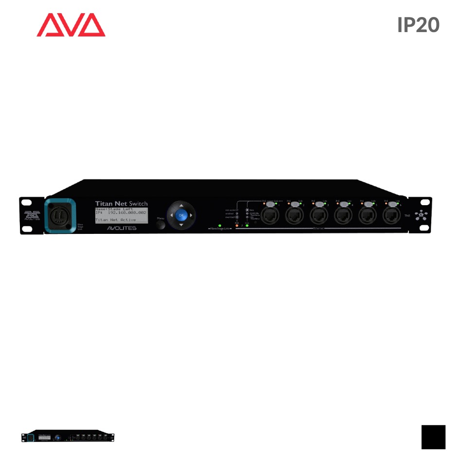 Avolites TITAN NET SWITCH (TNS), schwarz