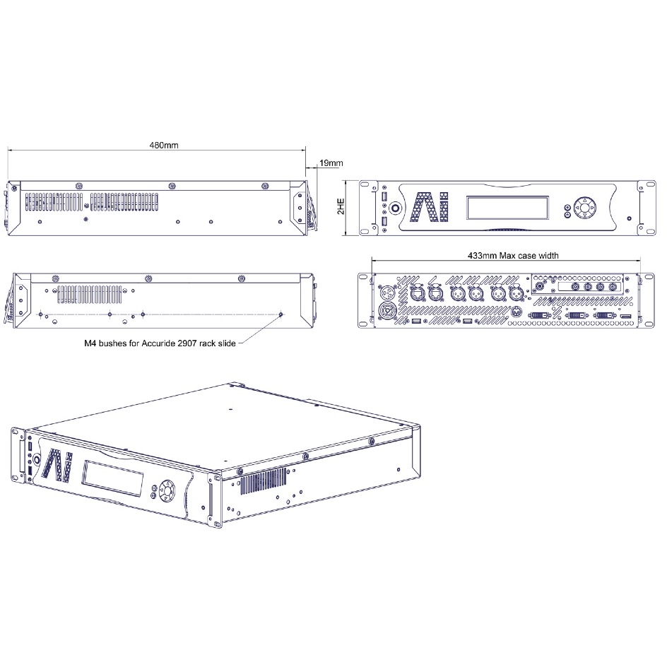 Avolites Ai Q3 SERVER 1x4K, 2xHD HDMI 2.0, black - Image 6