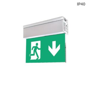 Innolight Licht M16/27 Lampe de secours Pictogramme 15 x 27 cm LiFePO4, 3.2V, 1.5Ah, 6500K, anodisé incolore