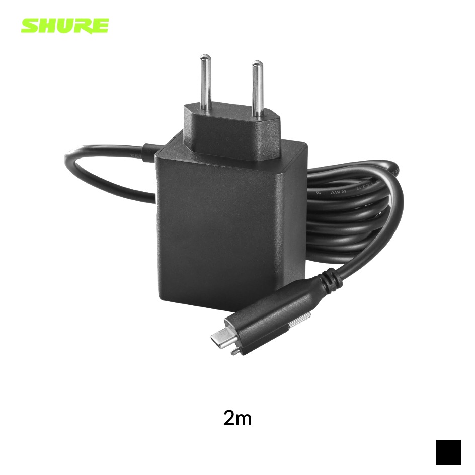 Shure SBC10-USB45WPD-E Bloc d'alimentation USB-C, 45 W, noir | 2m