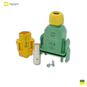 Harting Han® GND Kit de prises de câble Prise de câble, Contact à vis axiale 1x10 - 25mm2, vertjaune