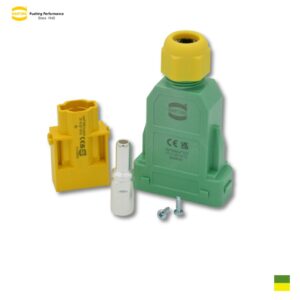 Harting Han® GND cable connector set Cable plug, Screw contact axial 1x10 - 25mm2, greenyellow