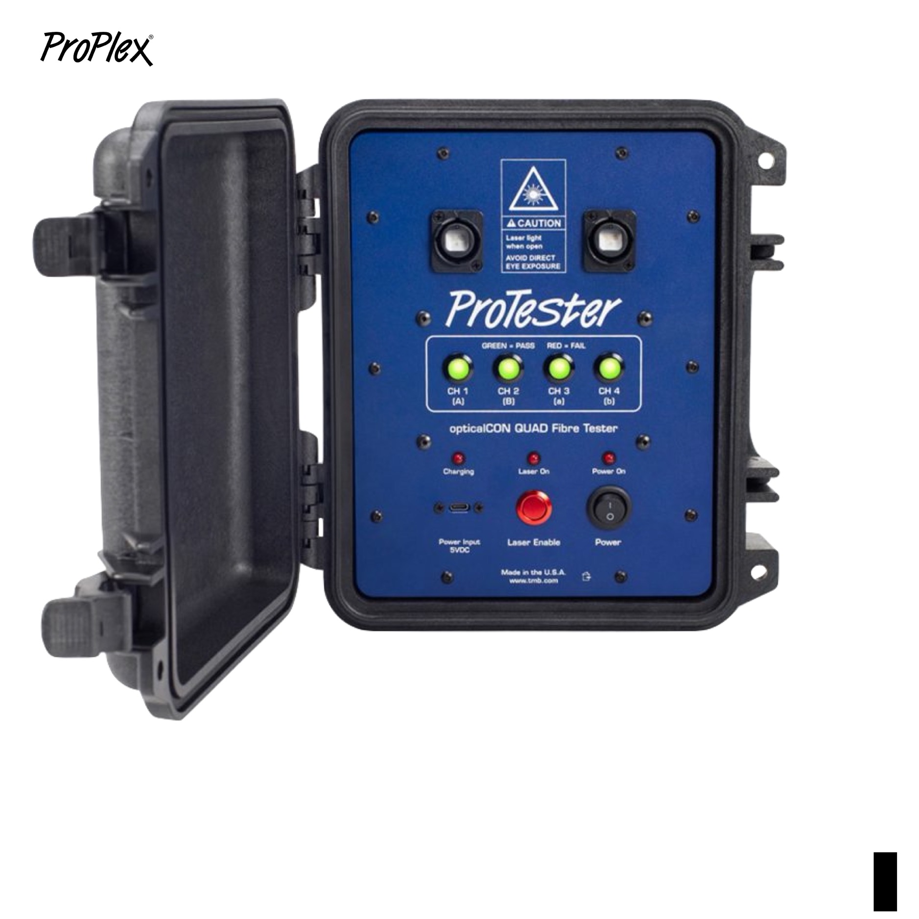 Proplex PROTESTER Portable FIBRE opticalCON DUO Lithium battery, Peli, noir