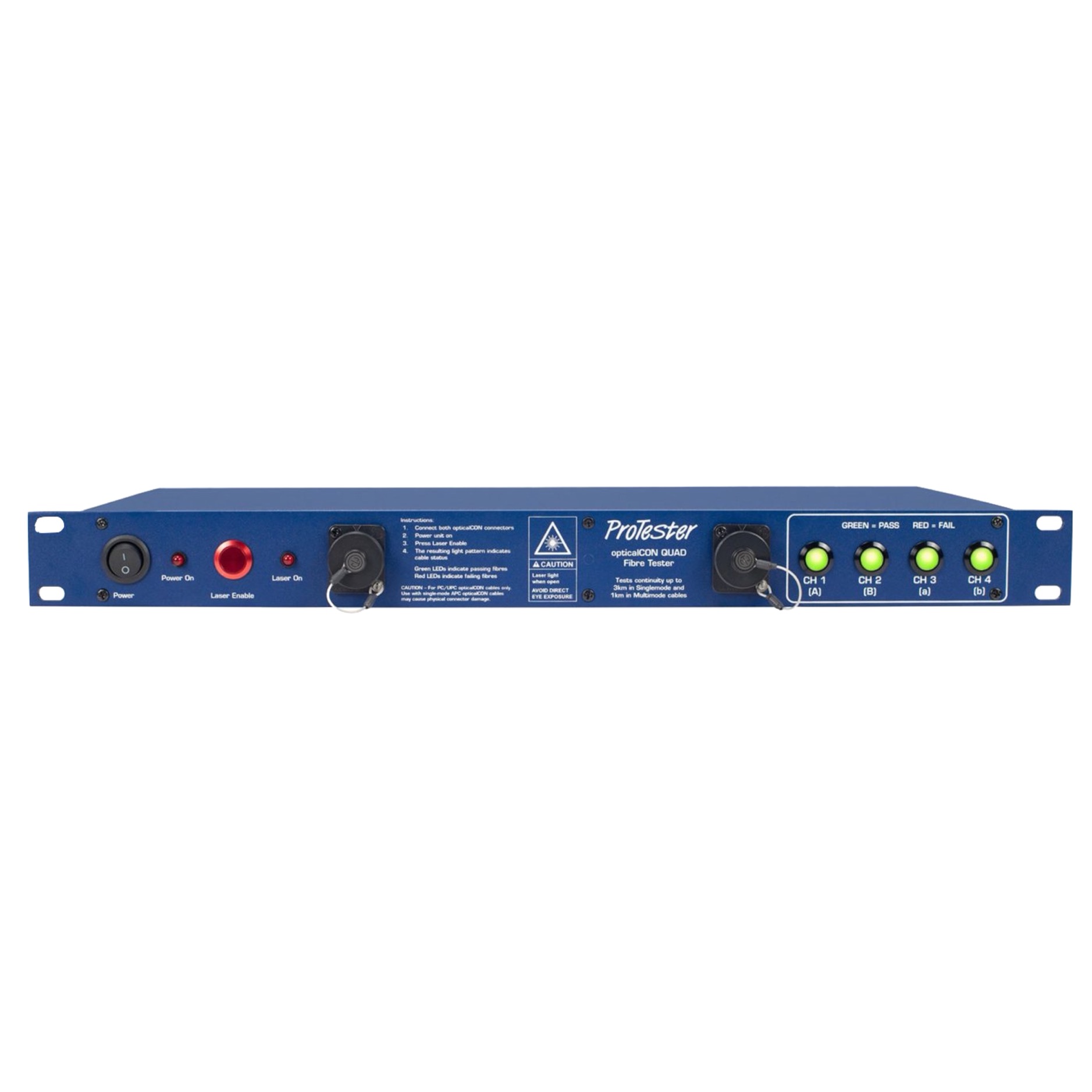 Proplex PROTESTER FIBRE opticalCON QUAD, 19", 1U, blue - Image 2