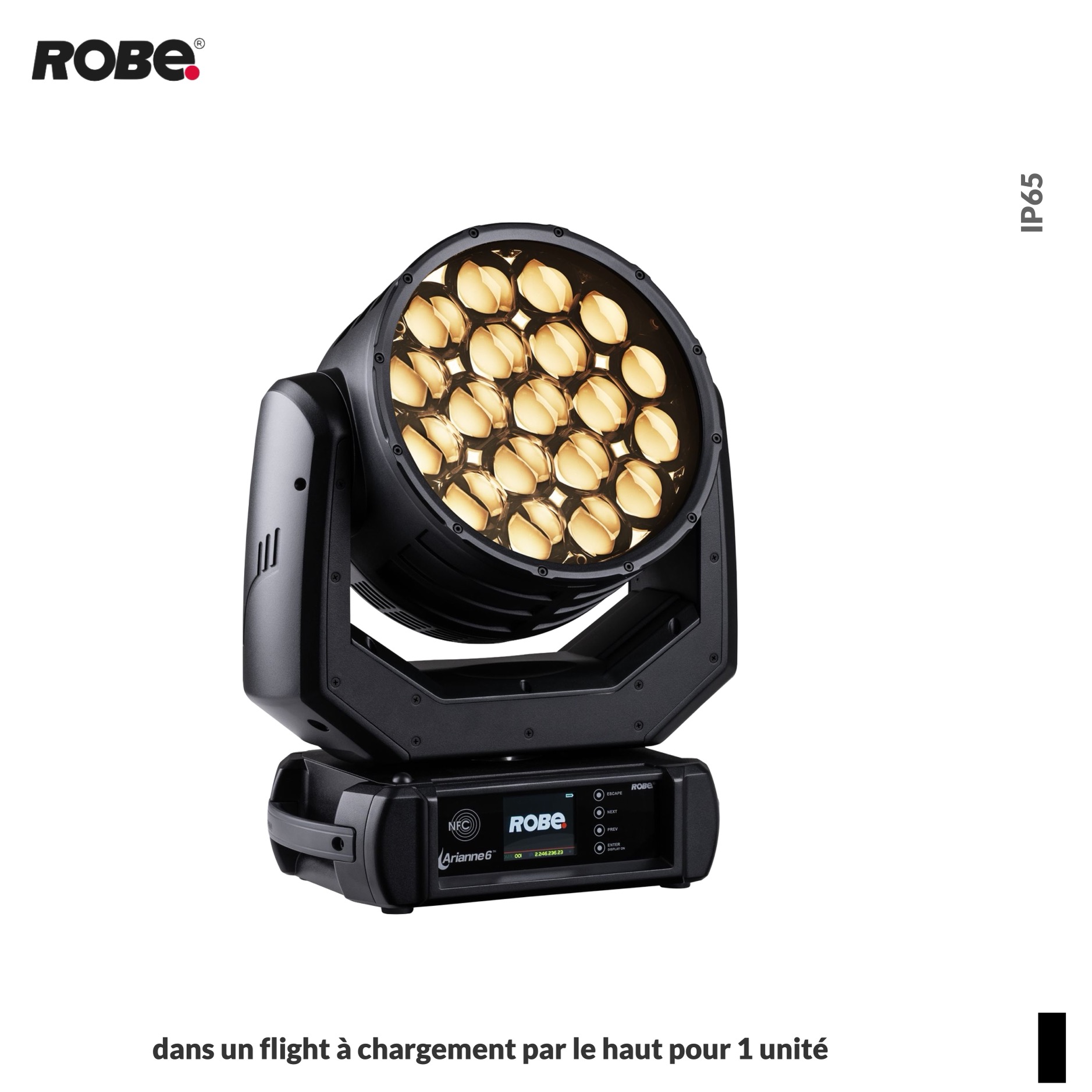 Robe Robin ARIANNE 6 CRMX™ EP, RGBL, 1800K-10000K, noir, dans un flight à chargement par le haut pour 1 unité