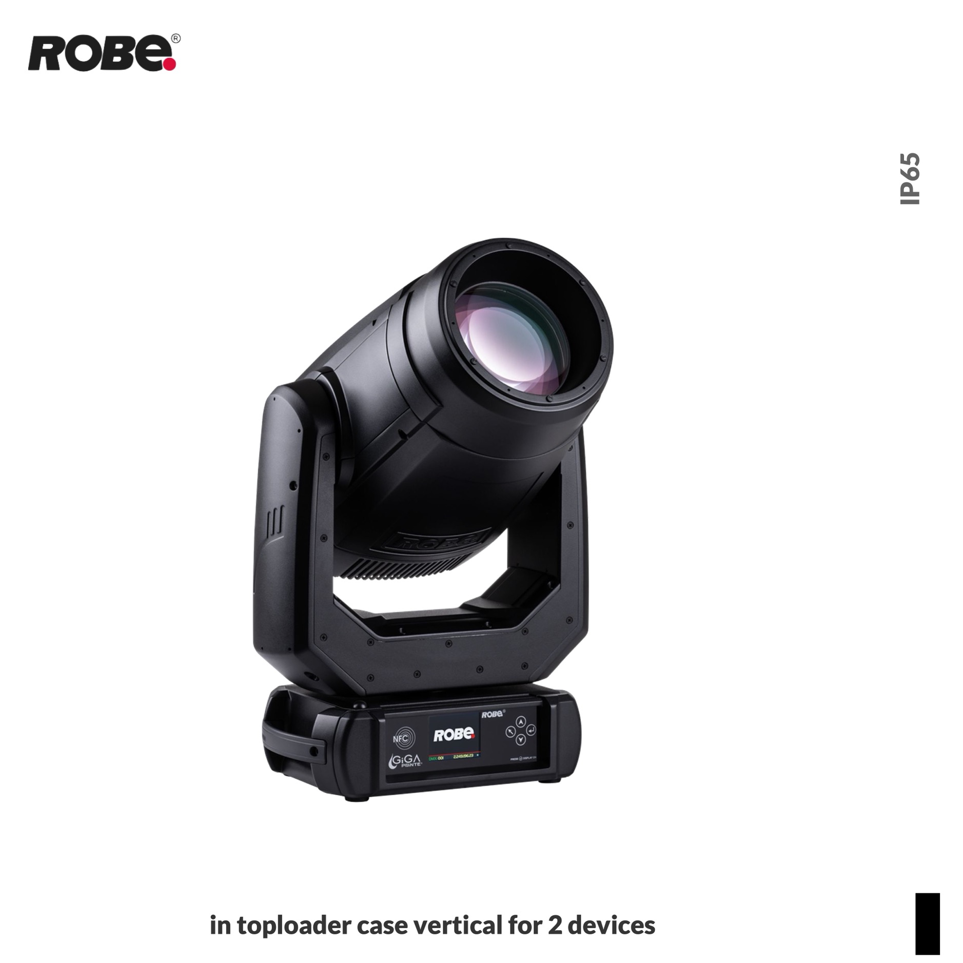 Robe Robin GigaPointe® CRMX™ EPASS, 7000K, 2700K-7000K, black, in toploader case vertical for 2 devices