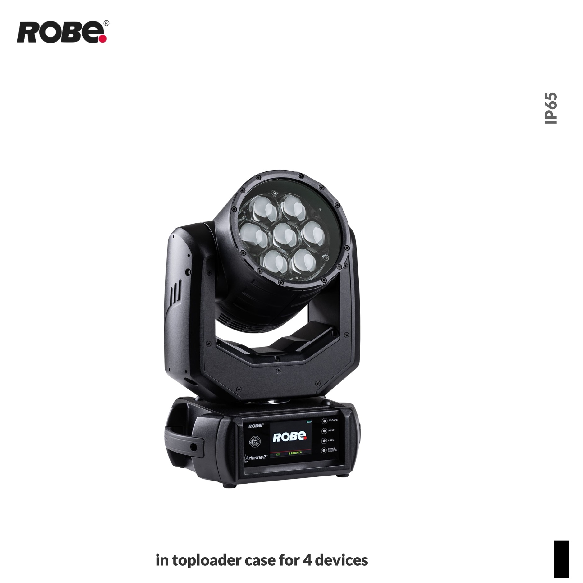 Robe Robin ARIANNE 2 CRMX™ EP, RGBL, 1800K-10000K, black, in toploader case for 4 devices