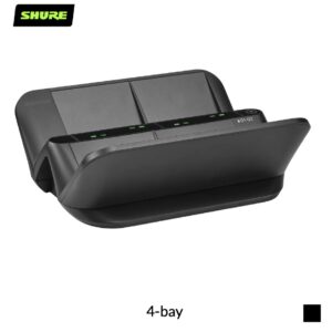 Shure MXWNDX4GE Network-Enabled Charging Station for MXW | 4-bay, black