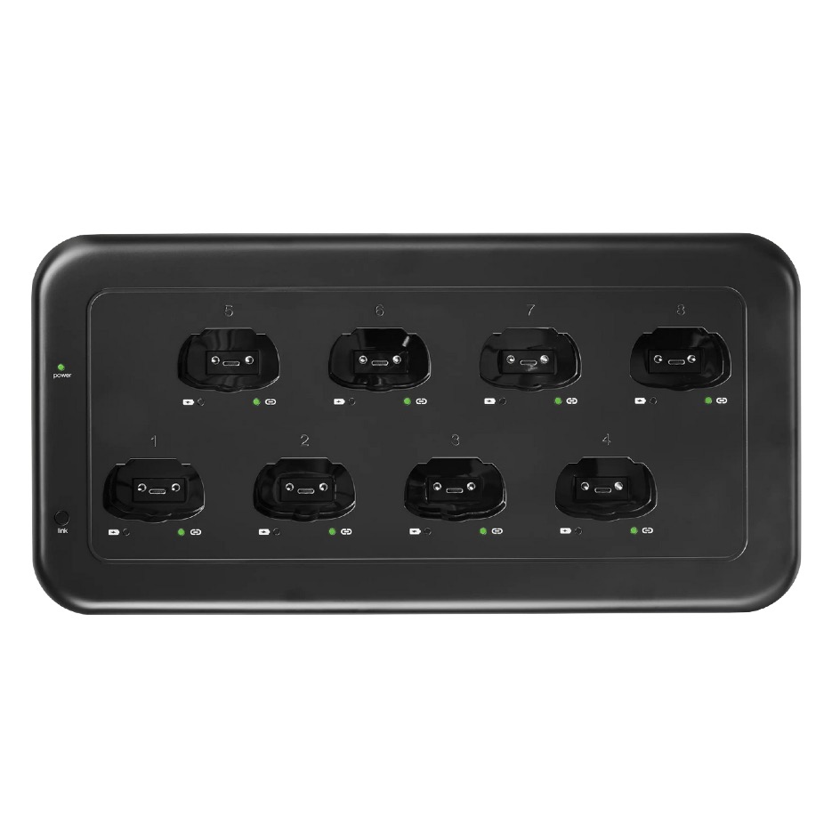 Shure MXWNDX8E Station de recharge compatible réseau pour MXW | 8 baies, noir – Image 4