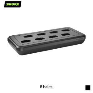 Shure MXWNDX8E Station de recharge compatible réseau pour MXW | 8 baies, noir