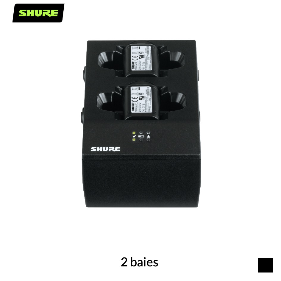 Shure SBC200-E Chargeur pour batteries SB900C | 2 baies, noir