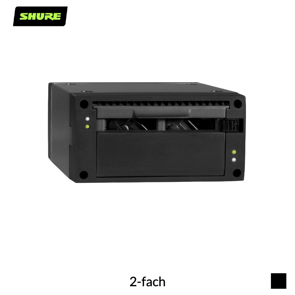 Shure SBC210-E Ladegerät für SB900 | 2-fach, schwarz