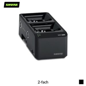 Shure SBC220 Ladestation netzwerkfähig für SB900 Akkus | 2-fach, schwarz