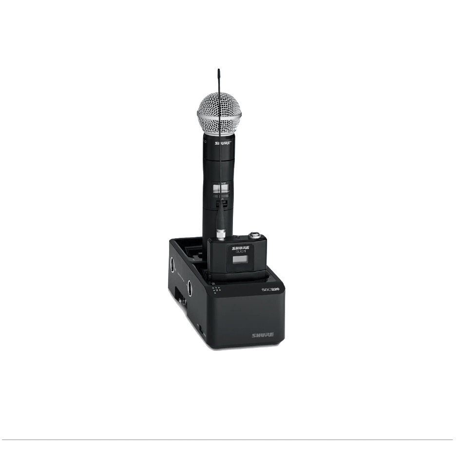 Shure SBC220 Ladestation netzwerkfähig für SB900 Akkus | 2-fach, schwarz – Bild 3