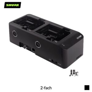 Shure SBC240-E Ladestation netzwerkfähig für ADX1, ADX2, ADX2F, SB910,  SB920 | 2-fach, schwarz