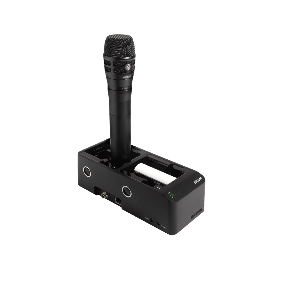 Shure SBC240 Ladestation netzwerkfähig für ADX1, ADX2, ADX2F, SB910, SB920 | 2-fach, schwarz – Bild 4
